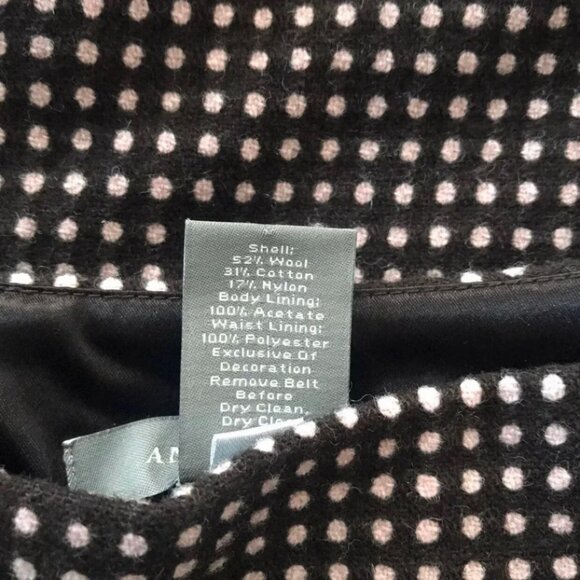 Ann Taylor Size 2 Wool Polka Dot Skirt - Picture 5 of 5
